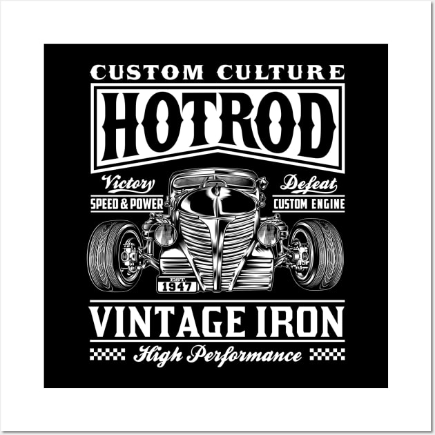 HOT ROD VINTAGE IRON Wall Art by KANDIM'S Studio